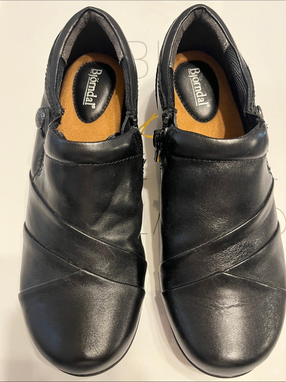 Bjorndal Black Leather Ankle Booties